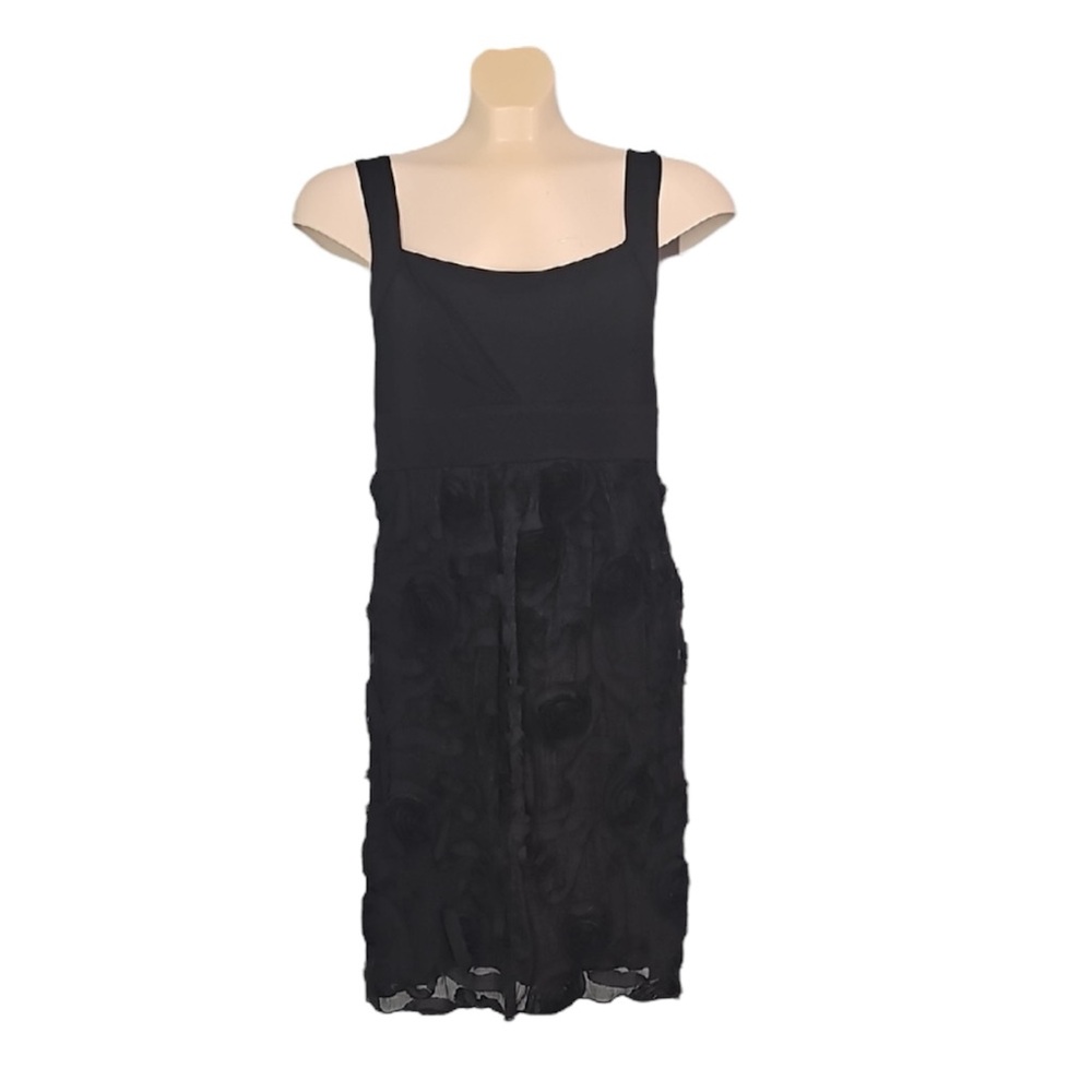 🍄 Saint Topaz West Elegant Black Sleeveless Dress, Size 10